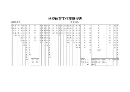 学校体育工作年度报表.docx