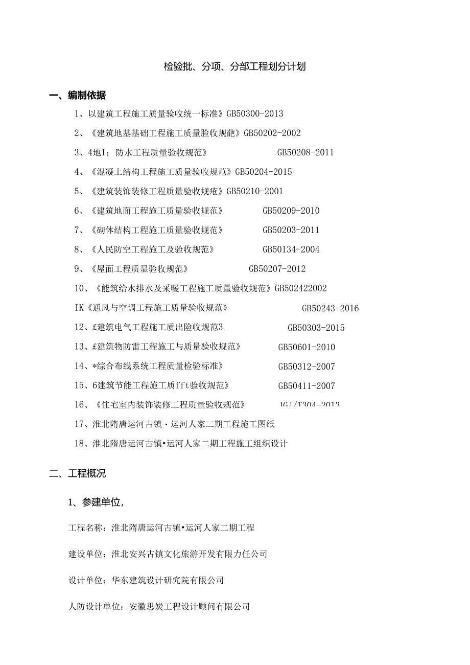 淮北运河人家二期工程检验批划分计划(2018.3.28)(2018.6.28).docx_第2页