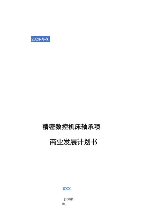 2024年精密数控机床轴承项目商业发展计划书.docx
