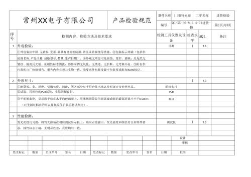 LED背光源进货检验标准.docx
