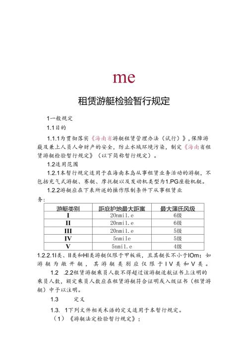 租赁游艇检验暂行规定.docx