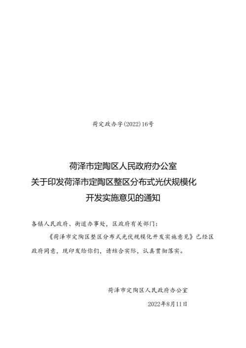 关于积极有序推进我市分布式光伏建设的意见.docx