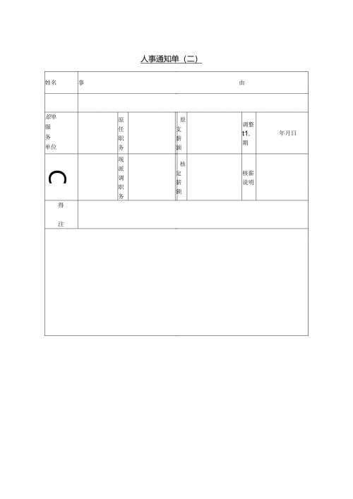 人事通知单（二）模板.docx