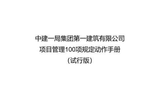 建筑工程项目管理100项规定动作手册.docx