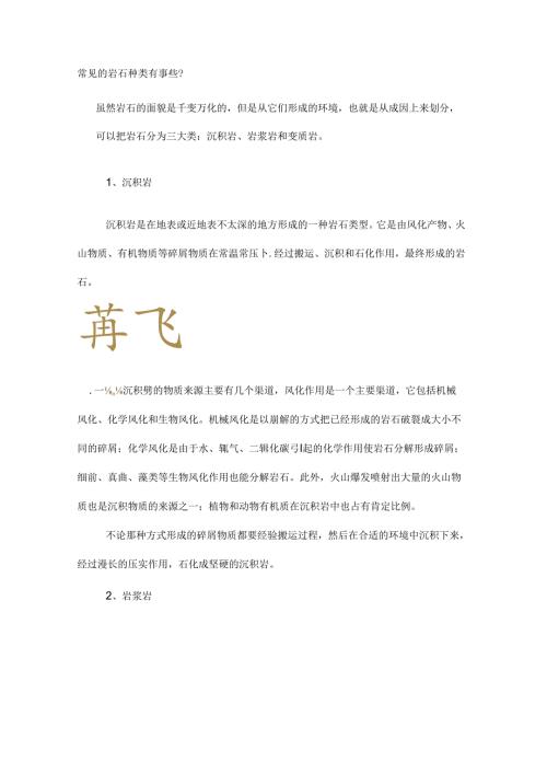 常见的岩石种类有哪些.docx