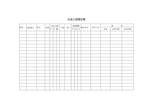从业人员登记表模板.docx