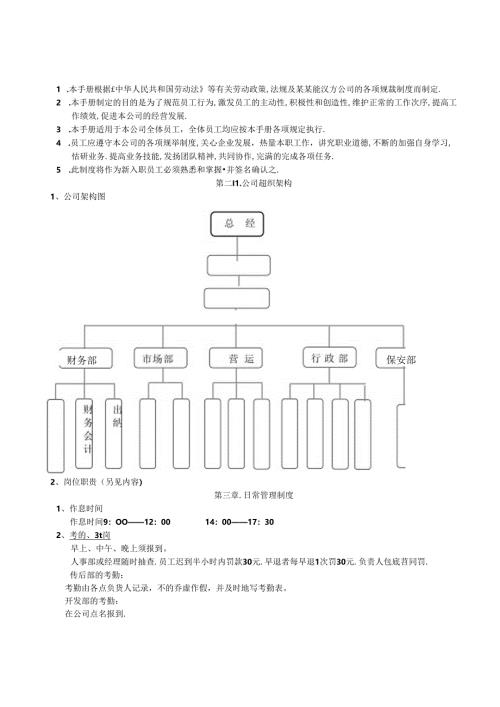 公司管理制度大全（适用于中小公司）汇编 .docx