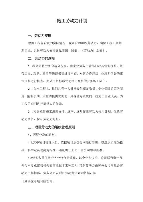 施工劳动力计划.docx