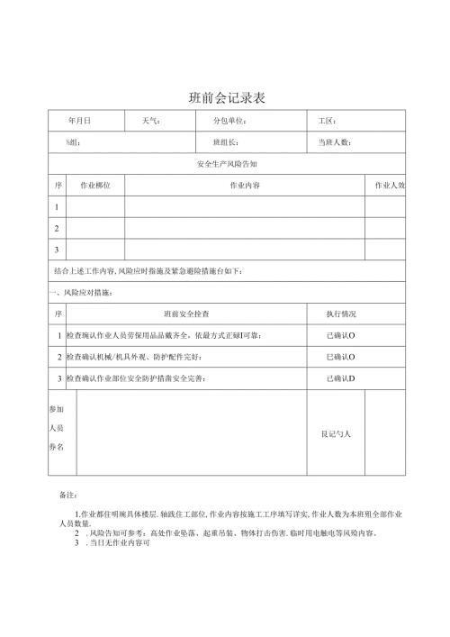班前会记录表.docx