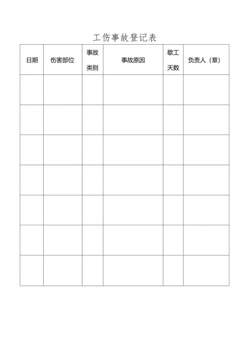 工伤事故登记表.docx