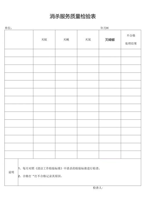 消杀服务质量检验表（物业管理用表）.docx