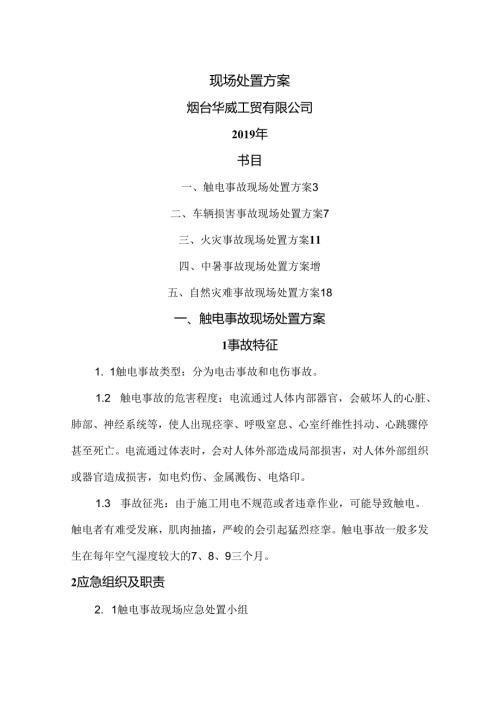 工贸企业现场处置方案.docx