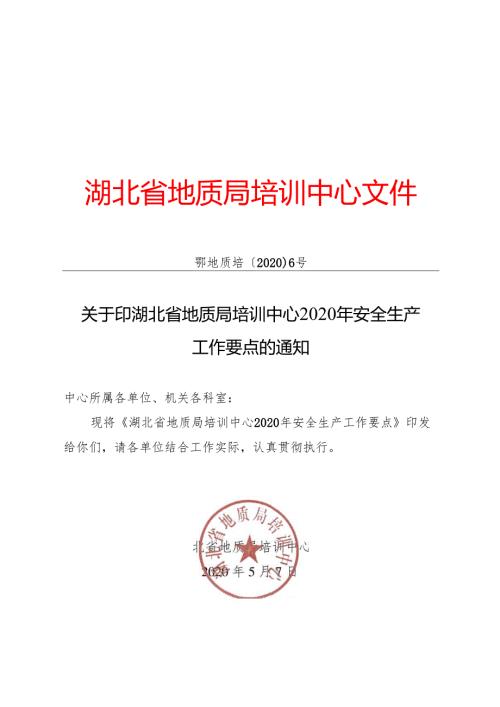 鄂地质培〔2020〕6号（安全工作要点）.docx
