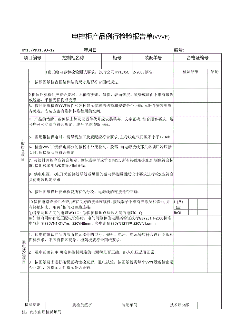 PDJL03-12VVVF产品例行检验报告单.docx_第1页
