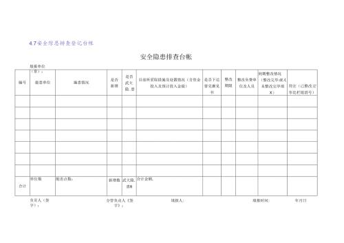安全隐患排查登记台帐.docx