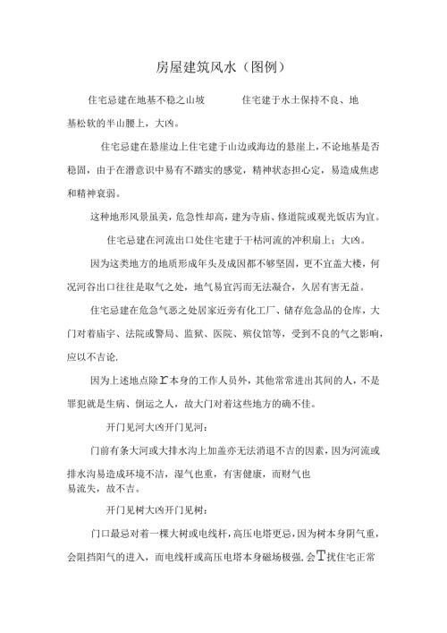 房屋建筑风水（图例）.docx