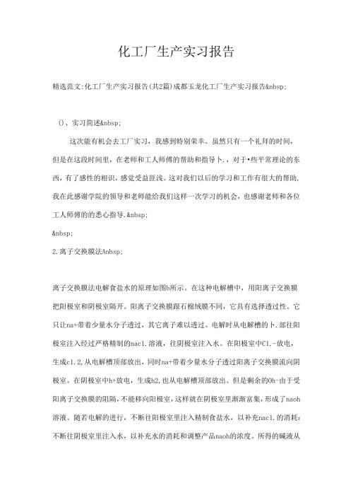 化工厂生产实习报告.docx