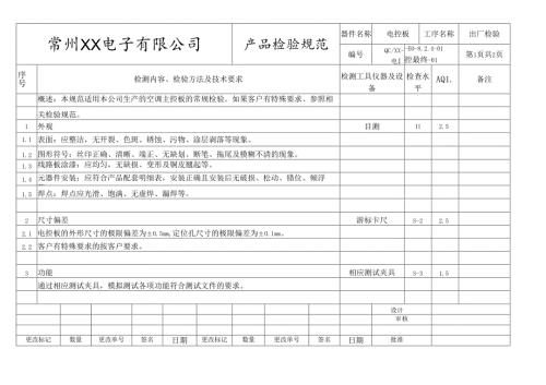 电控板出厂检验规范.docx