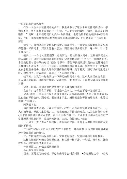 小记者调查报告.docx