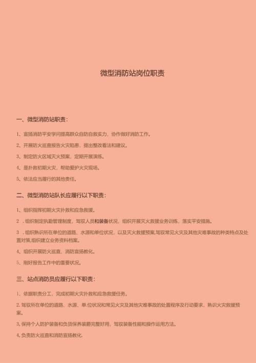 微型消防站整体上墙制度.docx