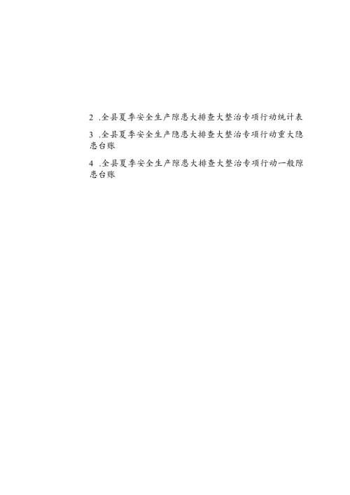 黎坝镇夏季安全生产检查报表5.4日.docx
