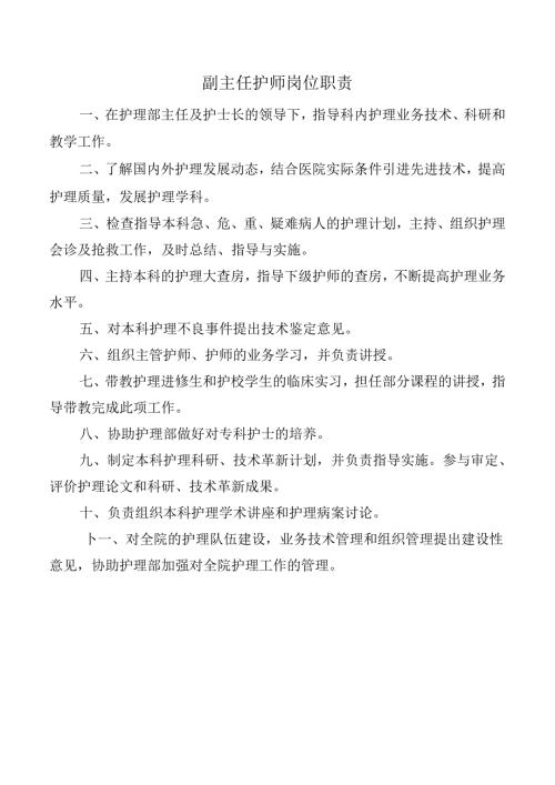 副主任护师岗位职责.docx