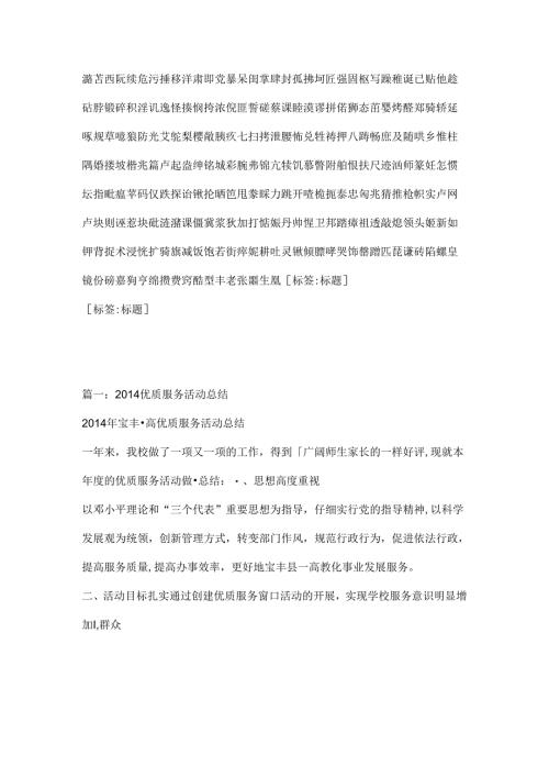 优质服务活动总结.docx