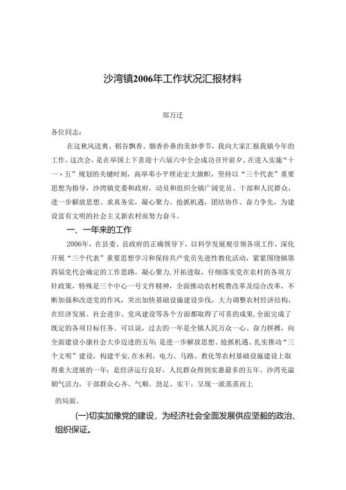全面落实科学发展观-努力构建和谐新沙湾.docx