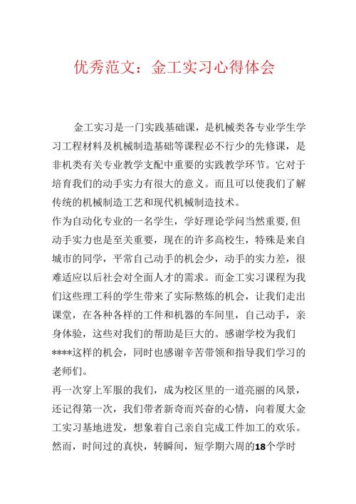 优秀范文：金工实习心得体会.docx