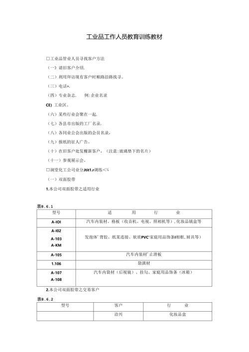 工业品工作人员教育模板.docx