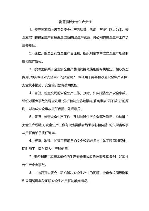 副董事长安全生产责任.docx