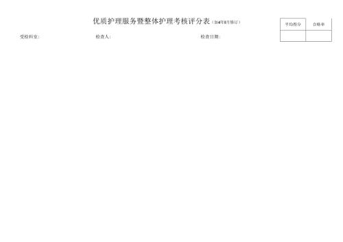 优质护理暨整体护理考核评分表.docx
