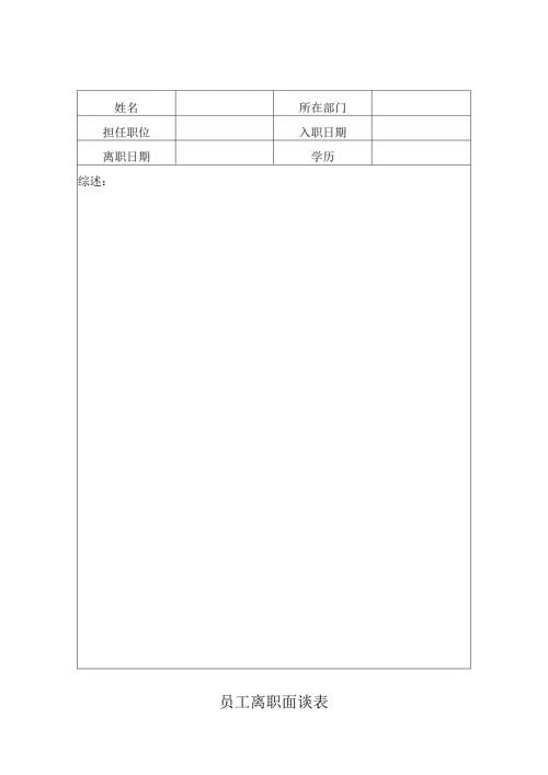 员工离职面谈表.docx