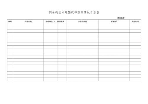 例会提出问题整改和落实情况汇总表.docx