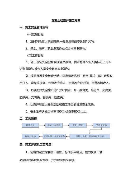 混凝土检查井施工方案.docx