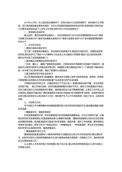 公司经营副总述职报告.docx
