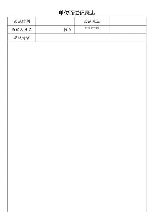 单位面试记录表.docx