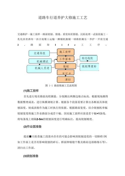 道路车行道养护大修施工工艺.docx