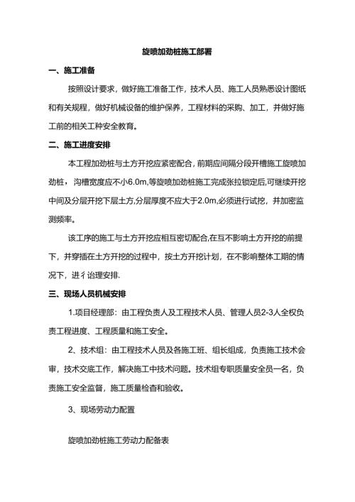 旋喷加劲桩施工部署.docx
