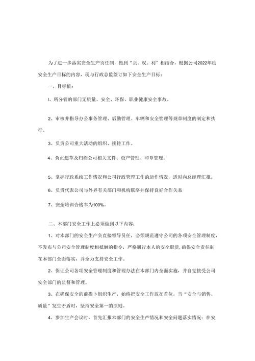 行政总监理安全生产责任书.docx