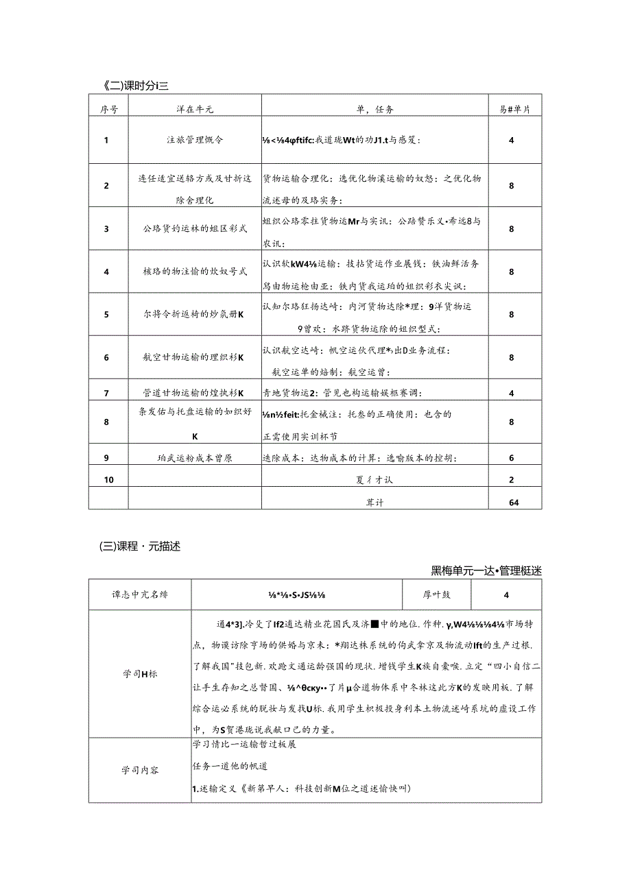 职业学院现代物流管理专业核心课《运输管理实务》课程标准.docx_第3页