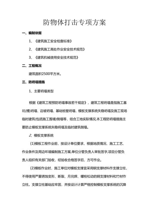 防物体打击专项方案.docx