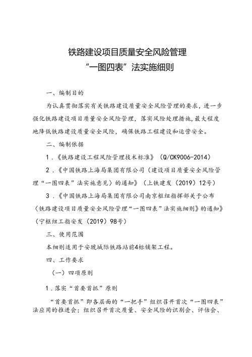 质量安全风险管理“一图四表”法实施细则.docx
