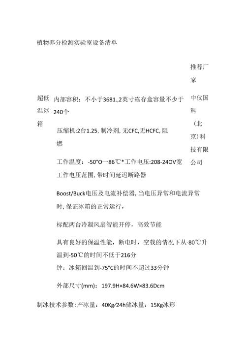 植物养分检测实验室设备清单全套.docx