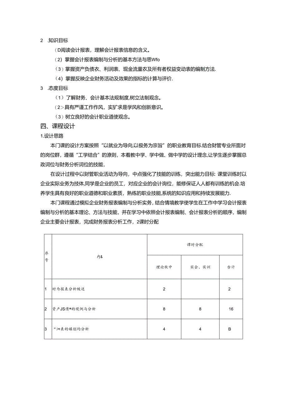 职业学院财务管理专业核心课《财务报表编制与分析》课程标准.docx_第2页