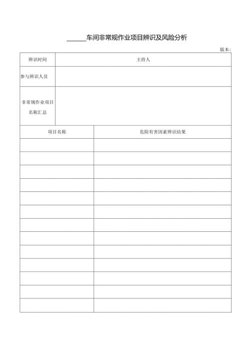 非常规作业项目辨识及风险分析.docx