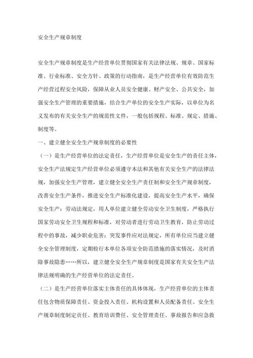 安全生产规章制度.docx