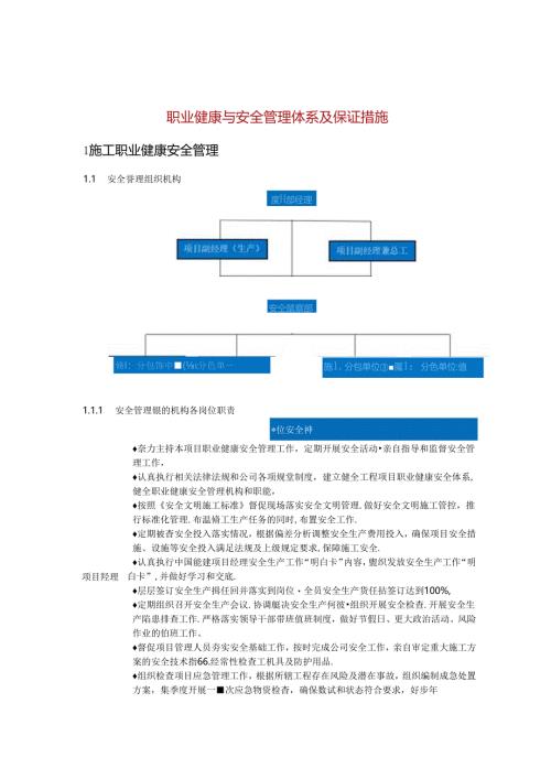 职业健康与安全管理体系及保证措施.docx