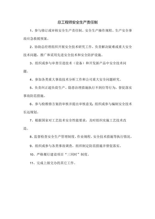 总工程师安全生产责任制.docx