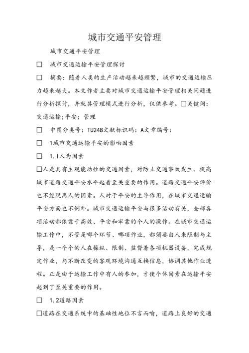城市交通安全管理.docx